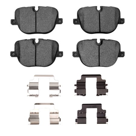 DYNAMIC FRICTION CO 5000 Euro Ceramic Brake Pads and Hardware Kit, Low Dust, Rear 1600-1427-01
